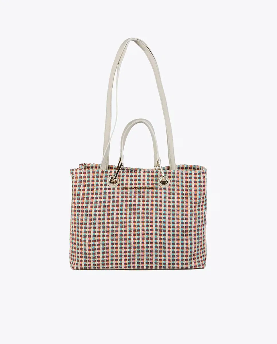 Женская сумка через плечо с разноцветным эффектом рафии Lola Casademunt, мультиколор
Женская сумка через плечо с разноцветным эффектом рафии Lola Casademunt, мультиколор