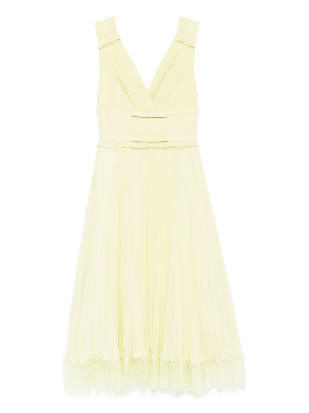 Платье миди из ткани жоржетт с оборками Self-Portrait, желтый
Платье миди из ткани жоржетт с оборками Self-Portrait, желтый