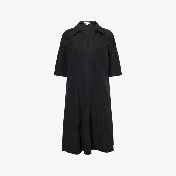 Платье миди Vince с V-образным вырезом и коротким рукавом, черный
Платье миди Vince с V-образным вырезом и коротким рукавом, черный