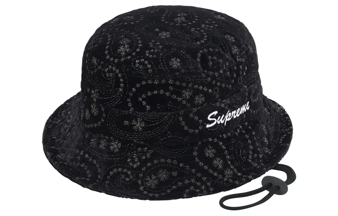 Панама Supreme Velvet Paisley, черный 
Панама Supreme Velvet Paisley, черный