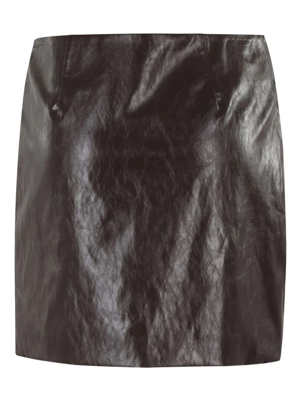 Мини-юбка с драпировкой и эффектом кожи Federica Tosi, коричневый 
Мини-юбка с драпировкой и эффектом кожи Federica Tosi, коричневый