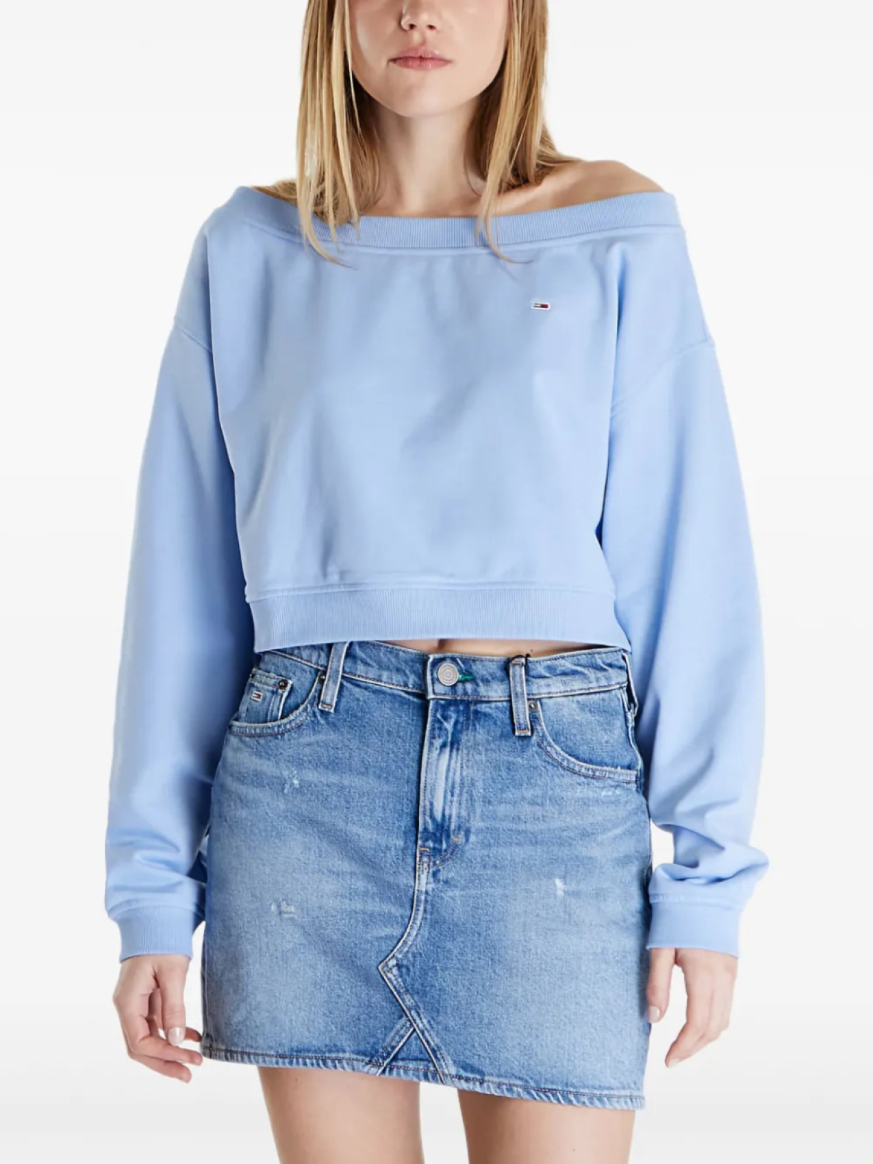 Tommy Hilfiger свитер из смесового хлопка, синий 
Tommy Hilfiger свитер из смесового хлопка, синий