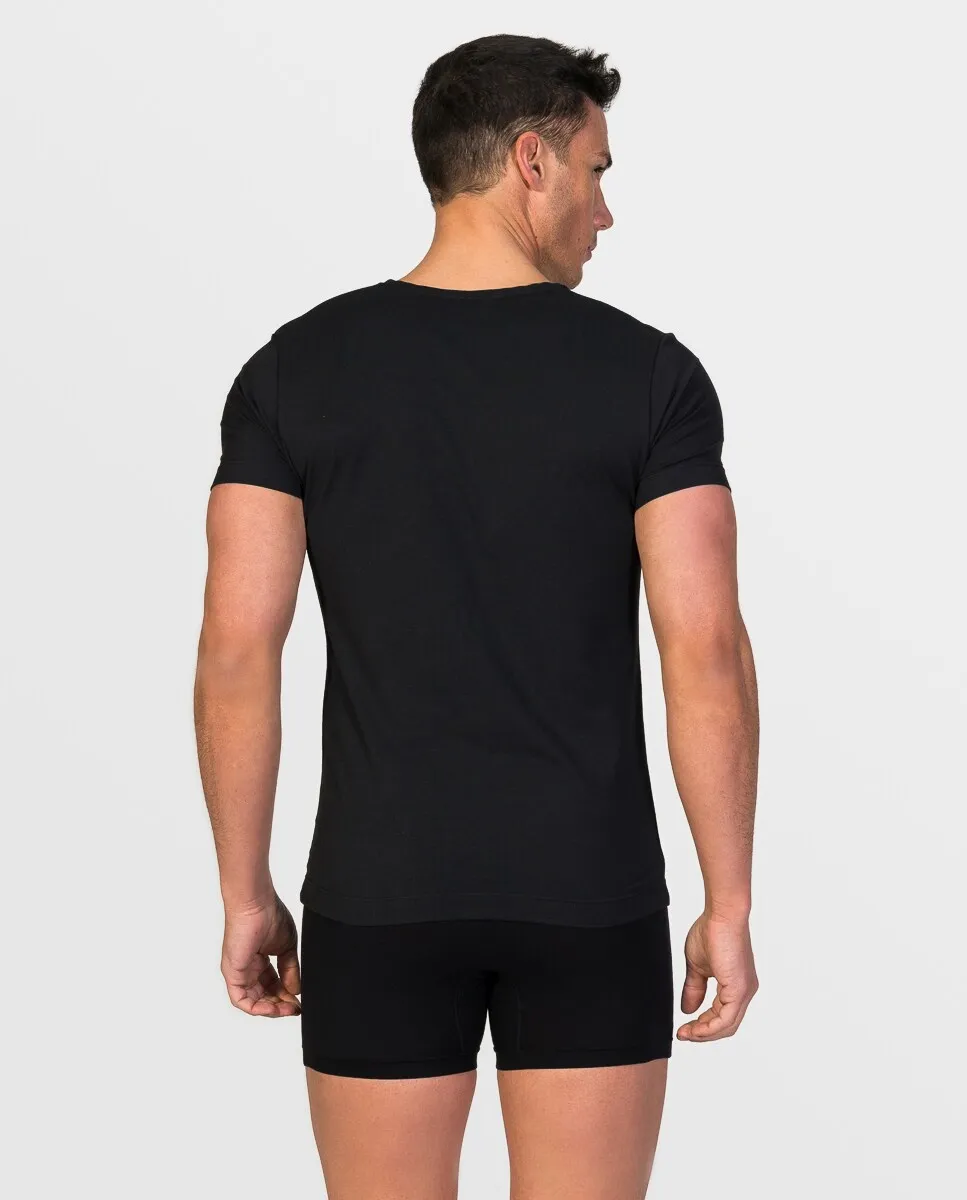 Мужская майка из соевой пряжи с короткими рукавами и V-образным вырезом ZD, черный
Мужская майка из соевой пряжи с короткими рукавами и V-образным вырезом ZD, черный