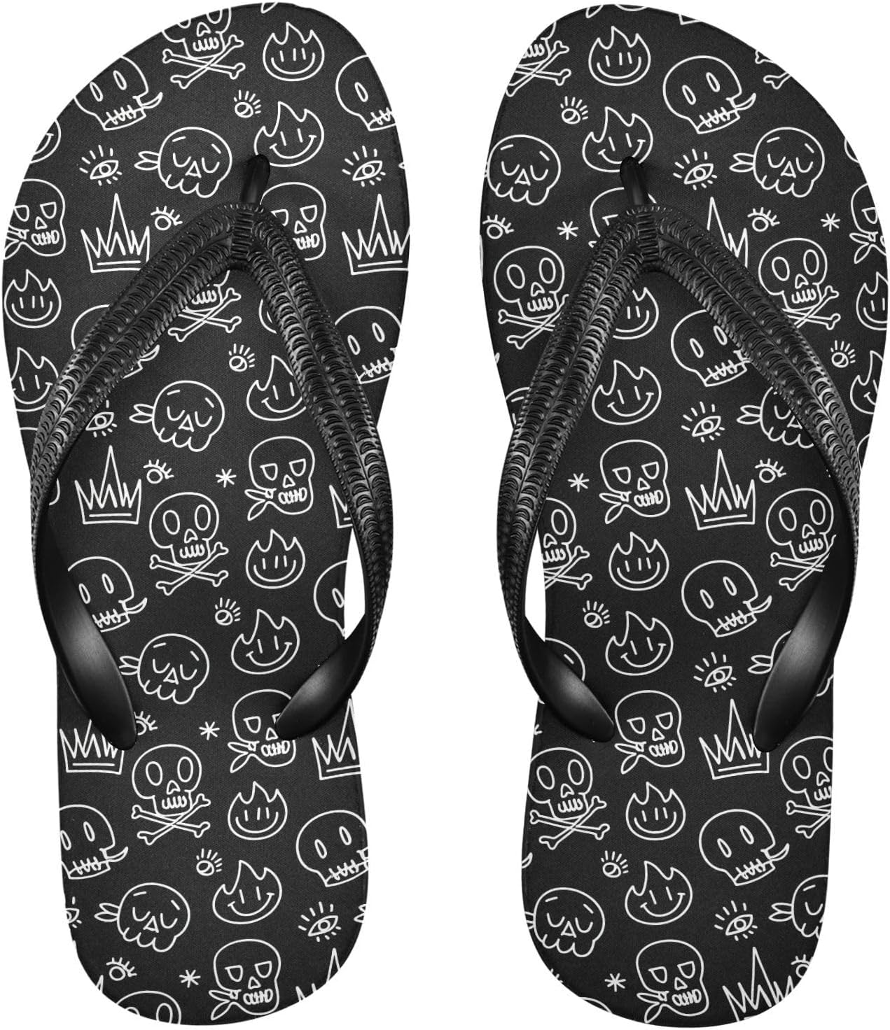 Женские и мужские пляжные летние повседневные шлепанцы Skull черно-белые для душа 2301719 Kfbe
Женские и мужские пляжные летние повседневные шлепанцы Skull черно-белые для душа 2301719 Kfbe