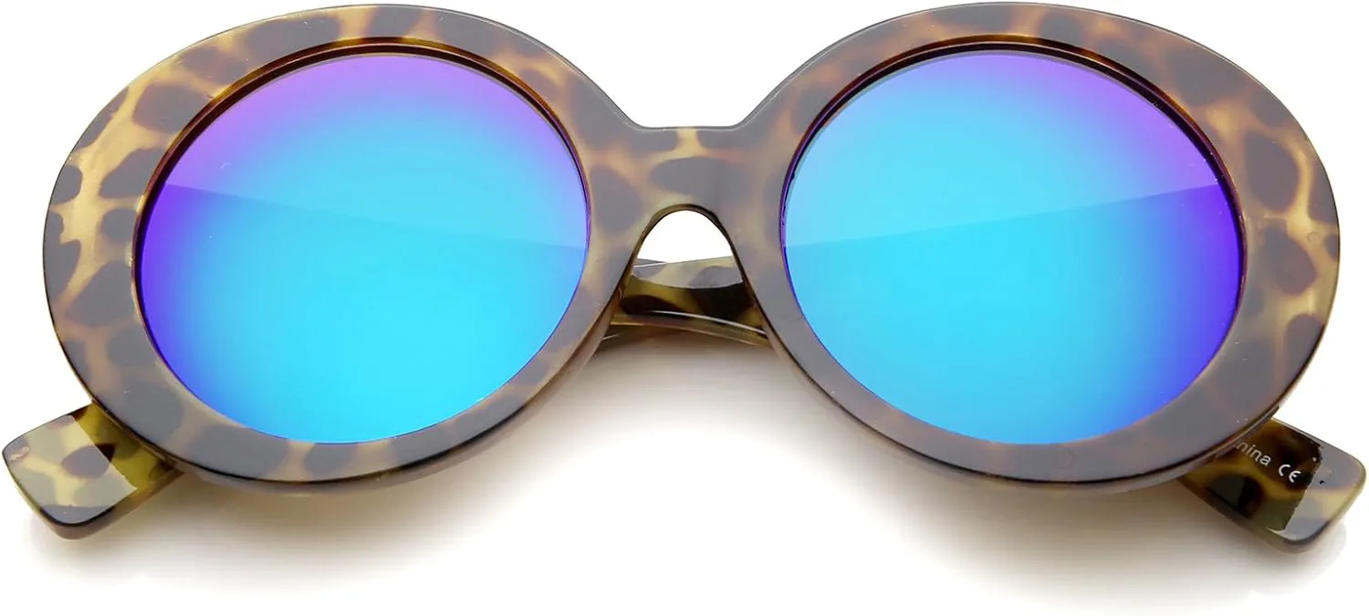 Женские солнцезащитные очки zeroUV высокой моды, массивные, с цветными зеркальными линзами, круглые, увеличенного размера, 50 мм, Tortoise / Green-blue Mirror
Женские солнцезащитные очки zeroUV высокой моды, массивные, с цветными зеркальными линзами, круглые, увеличенного размера, 50 мм, Tortoise / Green-blue Mirror