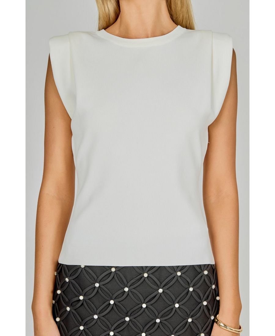 Женский вязаный топ с плиссировкой на плечах endless rose, Ivory
Женский вязаный топ с плиссировкой на плечах endless rose, Ivory