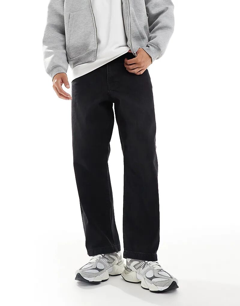 Джинсы прямого кроя ASOS DESIGN свободного кроя черного цвета
Джинсы прямого кроя ASOS DESIGN свободного кроя черного цвета