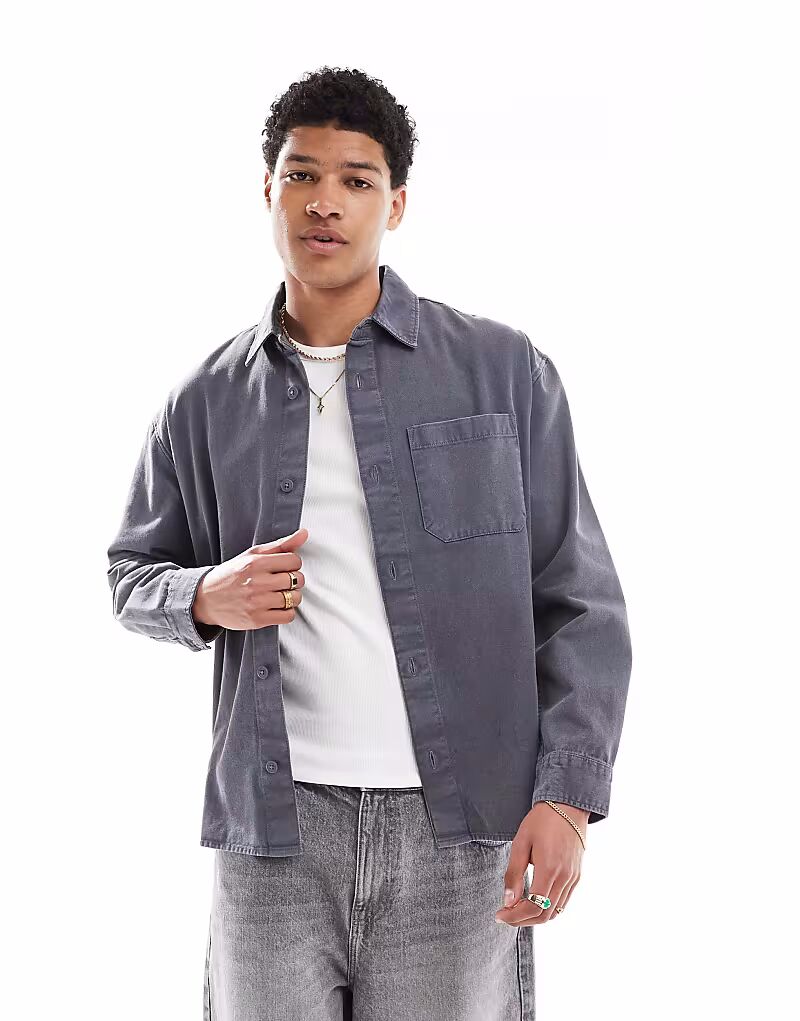 Рубашка свободного кроя насыщенного синего цвета River Island
Рубашка свободного кроя насыщенного синего цвета River Island