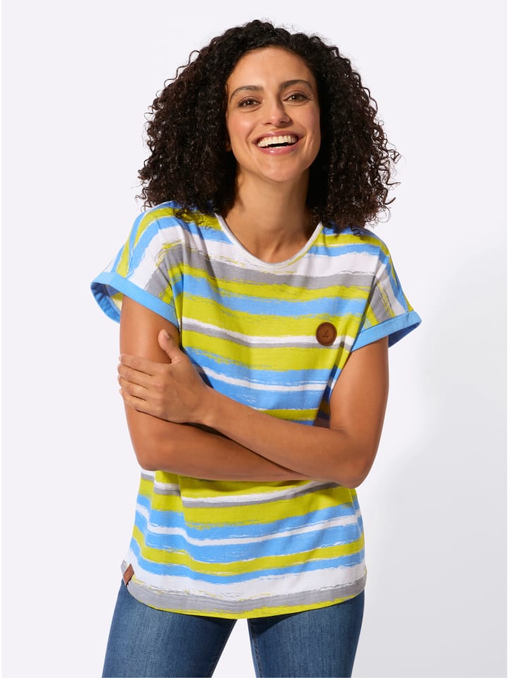 Полосатая рубашка в лаймово-голубые полосы WITT WEIDEN
Полосатая рубашка в лаймово-голубые полосы WITT WEIDEN