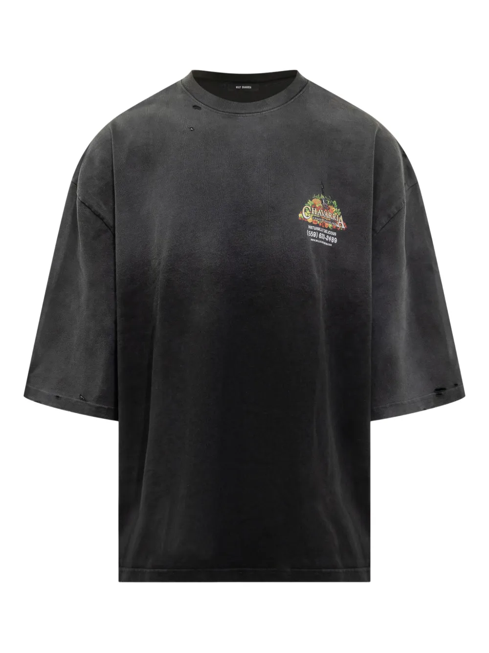 Футболка с принтом логотипа и эффектом потертости Willy Chavarria, черный
Футболка с принтом логотипа и эффектом потертости Willy Chavarria, черный