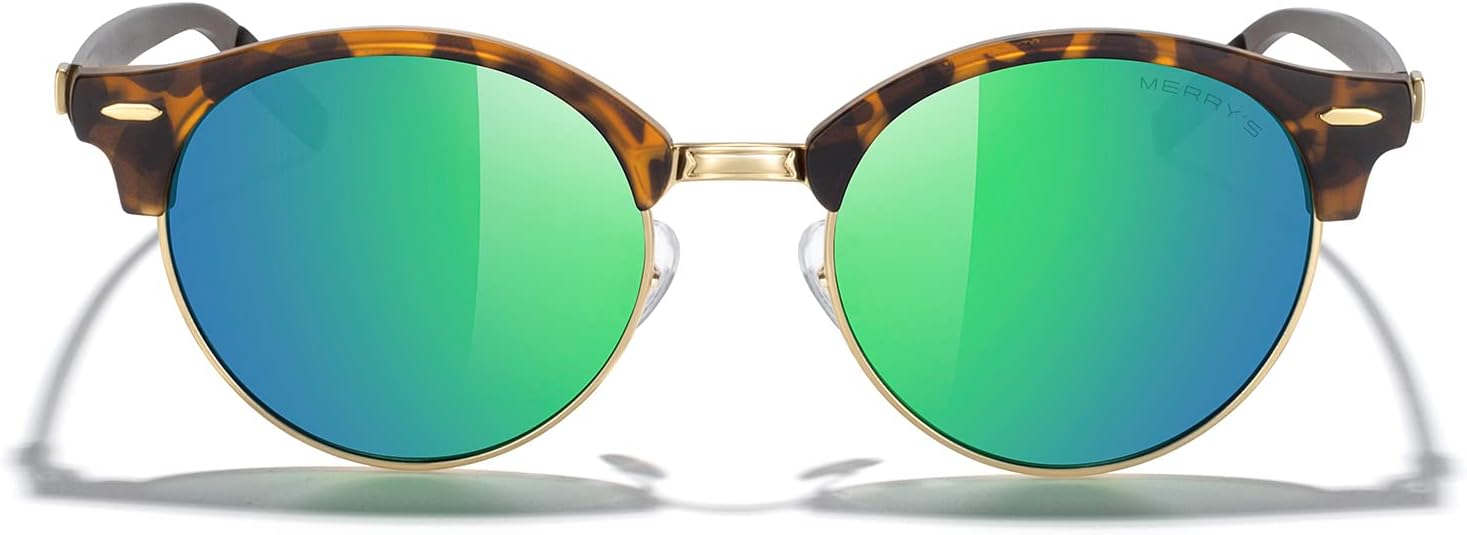 Круглые поляризованные солнцезащитные очки MERRY для женщин и мужчин, классический ретро-стиль, полуободковая оправа, алюминиевые дужки MERRY'S, Matte Leopard Frame/Gold Bridge/Green Mirror Lens
Круглые поляризованные солнцезащитные очки MERRY для женщин и мужчин, классический ретро-стиль, полуободковая оправа, алюминиевые дужки MERRY'S, Matte Leopard Frame/Gold Bridge/Green Mirror Lens