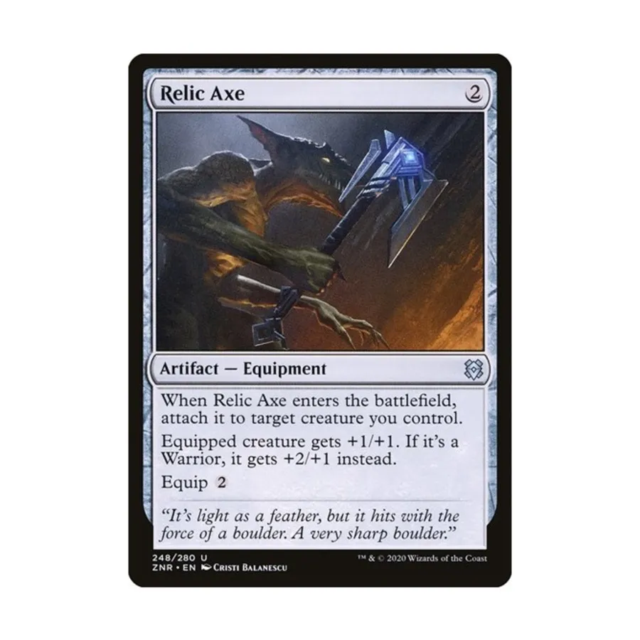 CCG Реликтовый топор (U), MTG - Zendikar Rising 
CCG Реликтовый топор (U), MTG - Zendikar Rising