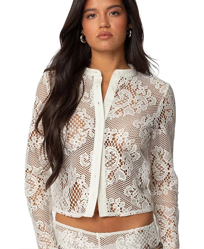 Женский топ Peyson из полупрозрачного кружева Edikted, коричневый/бежевый
Женский топ Peyson из полупрозрачного кружева Edikted, коричневый/бежевый