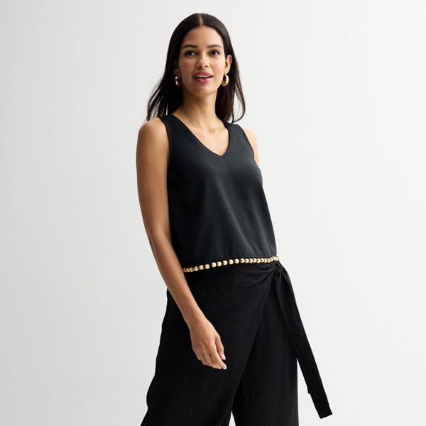 Женская майка с деревянными бусинами Intempo, черный
Женская майка с деревянными бусинами Intempo, черный