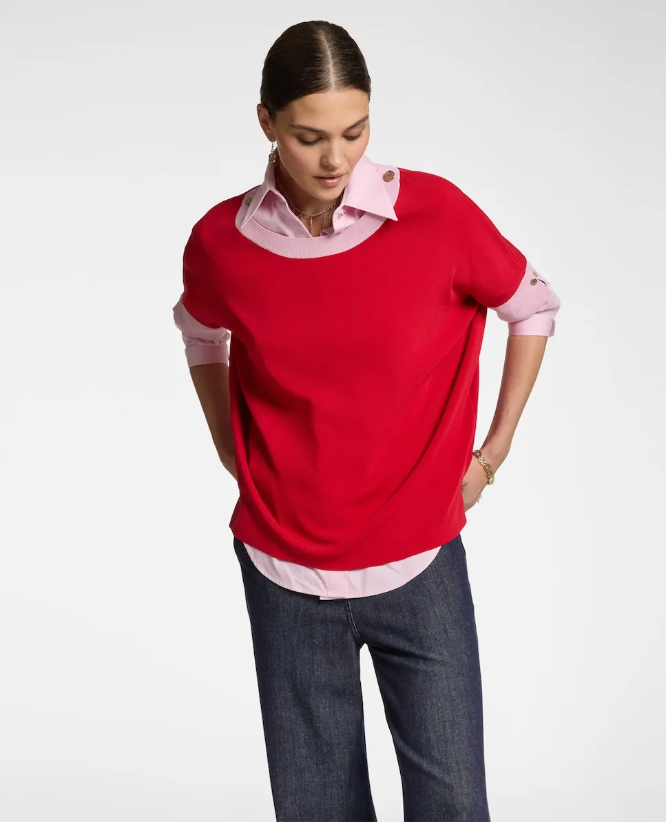 Женская футболка с коротким рукавом в полоску Elena Miró, красный
Женская футболка с коротким рукавом в полоску Elena Miró, красный