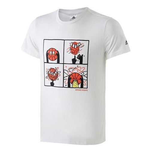 Футболка basketball cartoon printing short sleeve white Adidas, белый 
Футболка basketball cartoon printing short sleeve white Adidas, белый