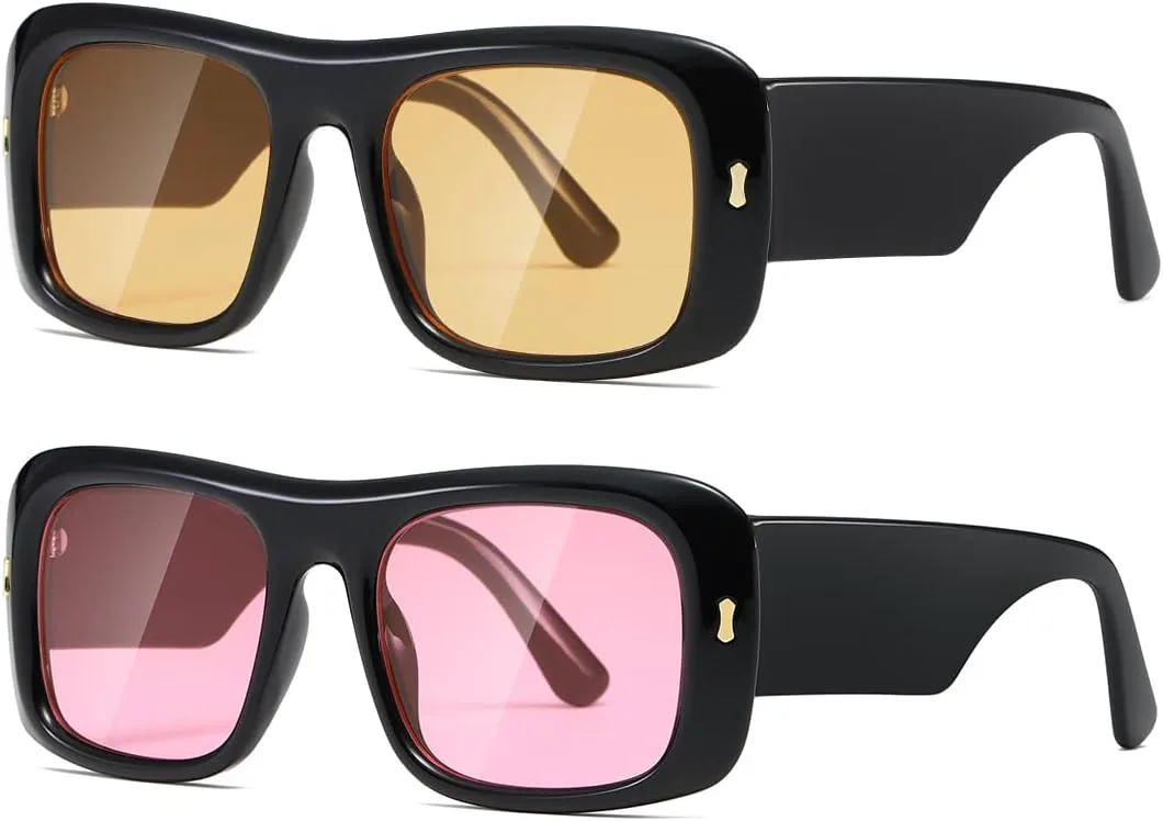 Солнцезащитные очки Kimorn для женщин и мужчин, модные ретро-очки в стиле 90-х, винтажные, Y2K, большие, квадратные, модель K1337, Black Yellow+black Pink
Солнцезащитные очки Kimorn для женщин и мужчин, модные ретро-очки в стиле 90-х, винтажные, Y2K, большие, квадратные, модель K1337, Black Yellow+black Pink