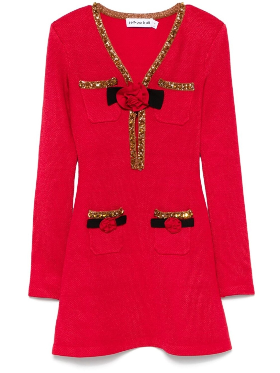 Мини-платье из фактурной вязки Self-Portrait, красный
Мини-платье из фактурной вязки Self-Portrait, красный
