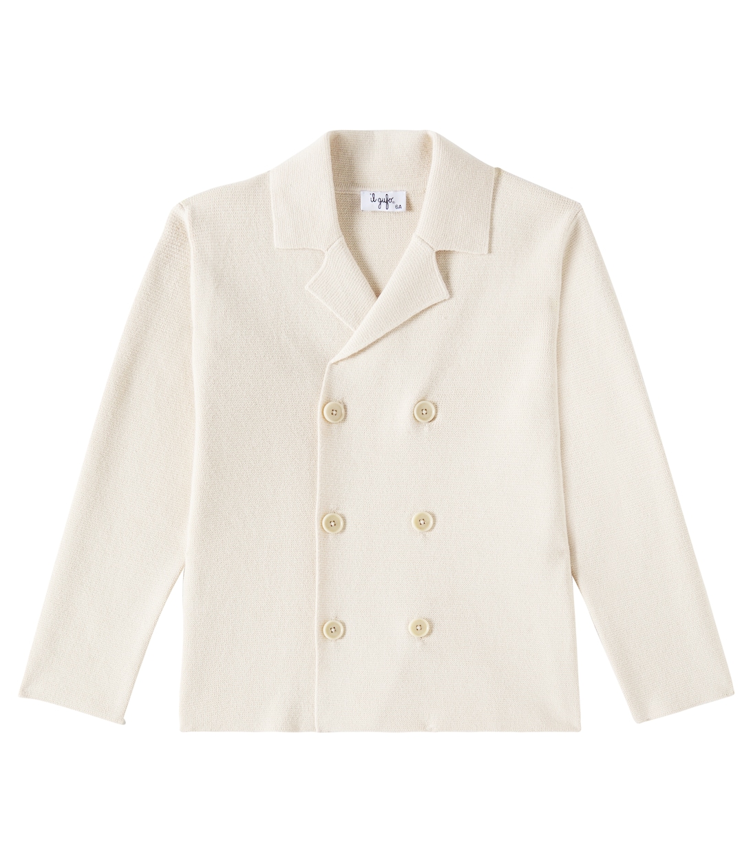 Двубортный хлопковый жакет Il Gufo, бежевый
Двубортный хлопковый жакет Il Gufo, бежевый