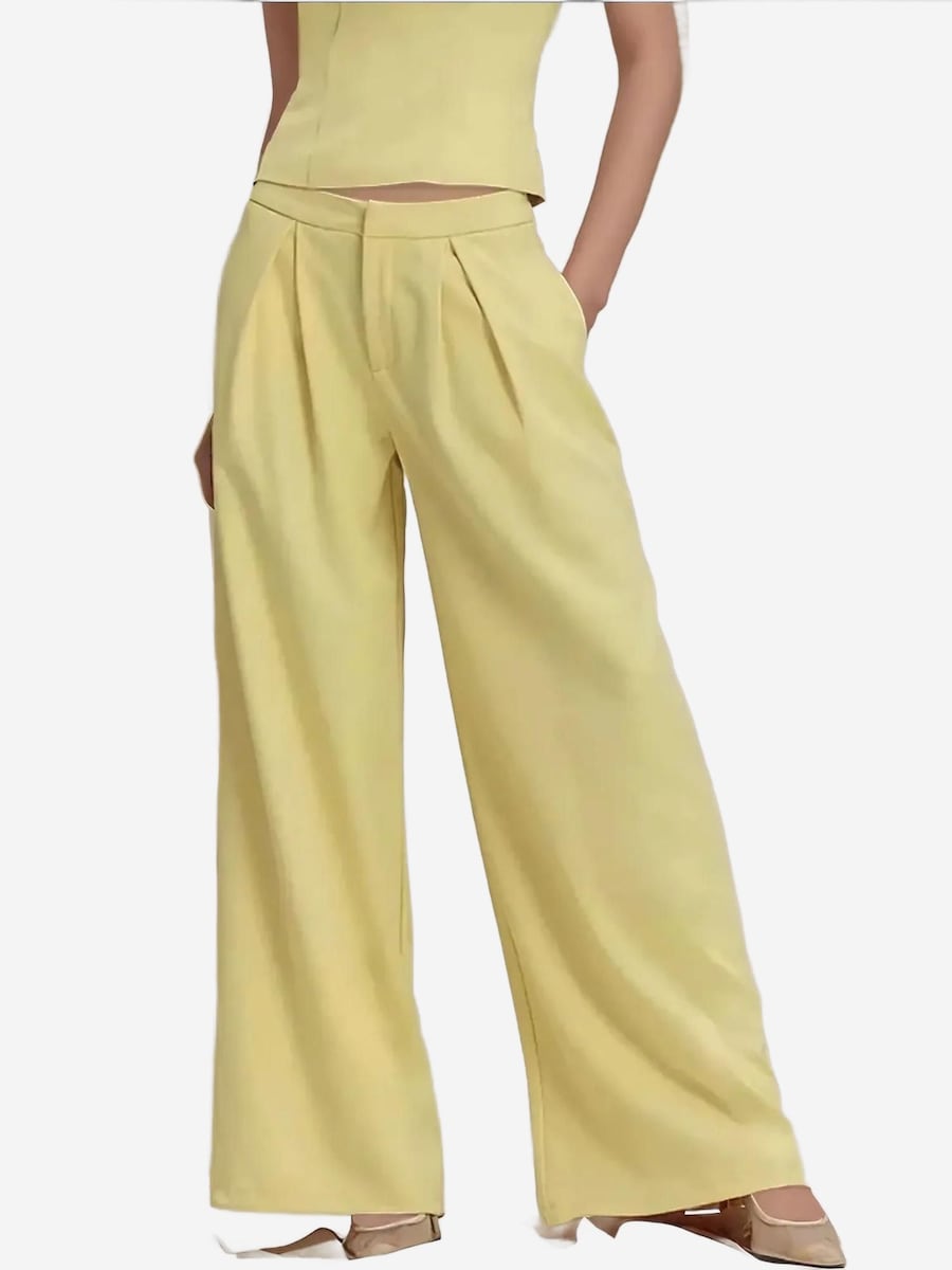 Широкие брюки со складками спереди Hiccup, желтый
Широкие брюки со складками спереди Hiccup, желтый