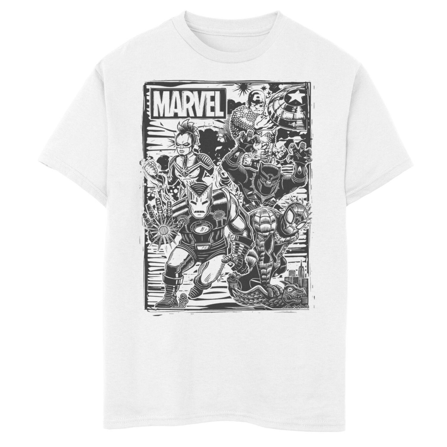 Футболка с деревянным рисунком и обложкой комиксов Marvel Avengers для мальчиков 8–20 лет Licensed Character
Футболка с деревянным рисунком и обложкой комиксов Marvel Avengers для мальчиков 8–20 лет Licensed Character