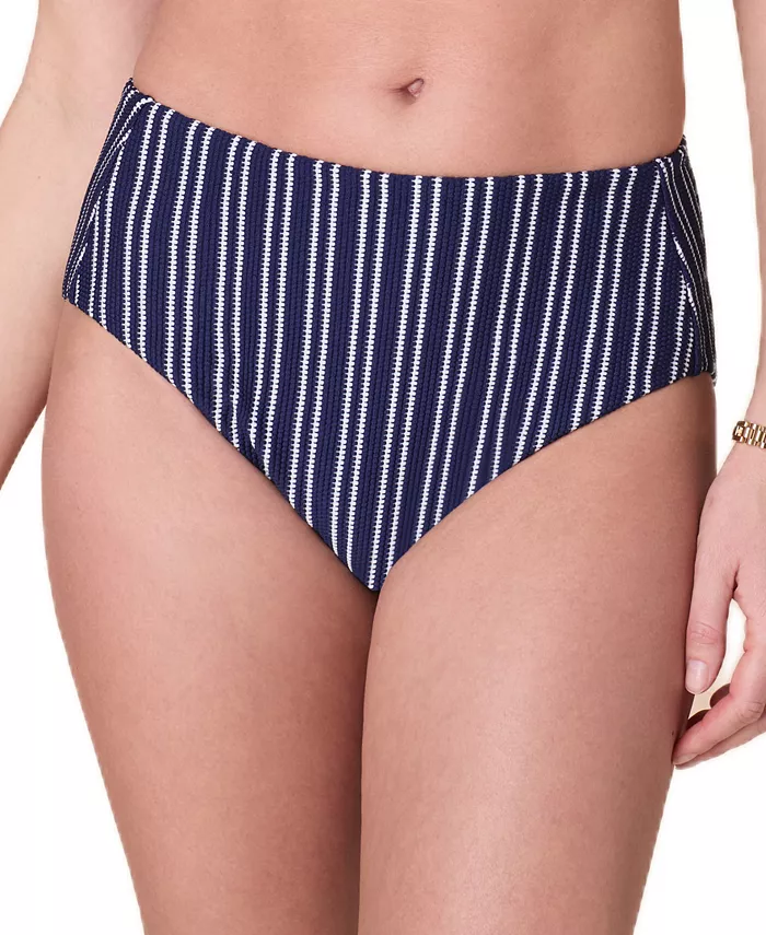 Женские плавки-бикини с высокой талией в морскую полоску Andie, синий
Женские плавки-бикини с высокой талией в морскую полоску Andie, синий