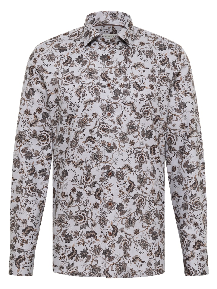 Рубашка Slim Fit серебристого цвета Eterna
Рубашка Slim Fit серебристого цвета Eterna