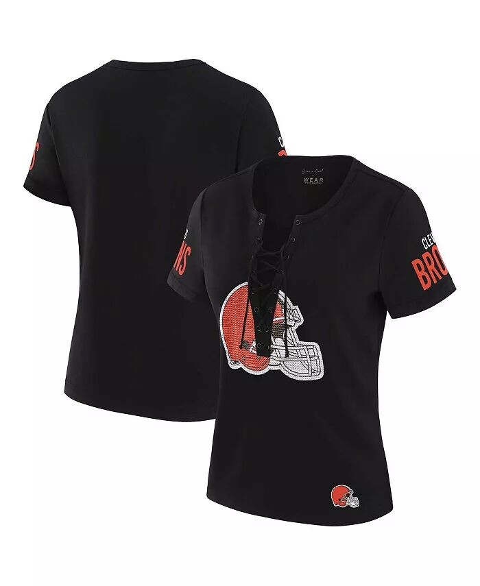 X Gracie Hunt женская черная футболка Cleveland Browns Draft Me на шнуровке WEAR by Erin Andrews
X Gracie Hunt женская черная футболка Cleveland Browns Draft Me на шнуровке WEAR by Erin Andrews