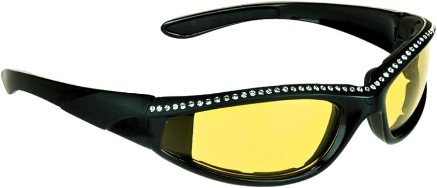 Защитные мотоциклетные очки Bikershades со стразами для женщин, с мягкой подкладкой из пеноматериала, для дневного, дымчатого и ночного времени, желтого цвета, прозрачные, защищают от ветра и пыли, Yellow Black
Защитные мотоциклетные очки Bikershades со стразами для женщин, с мягкой подкладкой из пеноматериала, для дневного, дымчатого и ночного времени, желтого цвета, прозрачные, защищают от ветра и пыли, Yellow Black