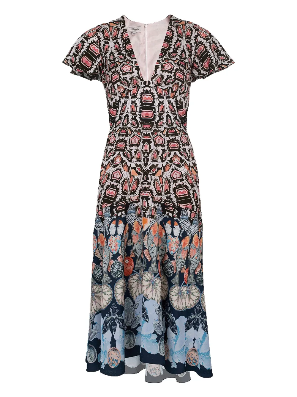 Платье с принтом и глубоким вырезом Temperley London, красный
Платье с принтом и глубоким вырезом Temperley London, красный
