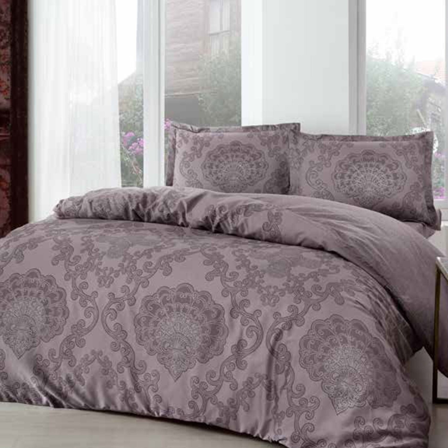 Комплект постельного белья Tac 3254 Violet V03 Набор двойных пододеяльников из хлопкового атласа Murdum 60266615
Комплект постельного белья Tac 3254 Violet V03 Набор двойных пододеяльников из хлопкового атласа Murdum 60266615