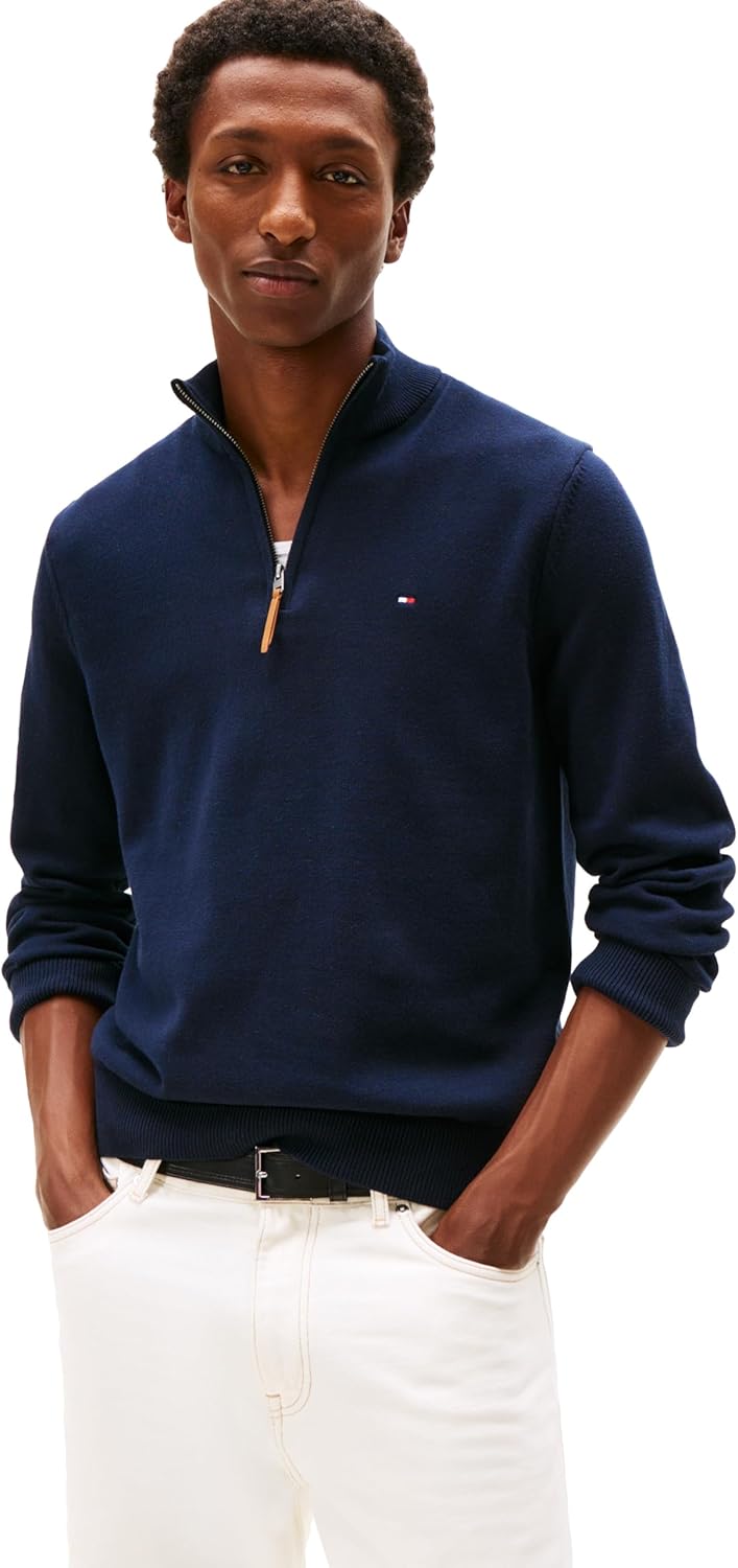 Мужской хлопковый свитер Tommy Hilfiger с длинным рукавом и застежкой-молнией на четверть оборота, Sky Captain-Pt
Мужской хлопковый свитер Tommy Hilfiger с длинным рукавом и застежкой-молнией на четверть оборота, Sky Captain-Pt