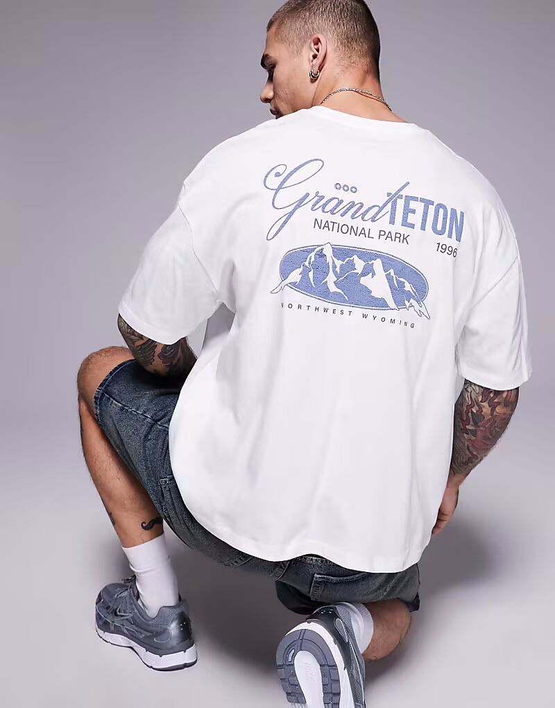 Футболка свободного кроя ASOS DESIGN oversize с живописным рисунком белого цвета
Футболка свободного кроя ASOS DESIGN oversize с живописным рисунком белого цвета