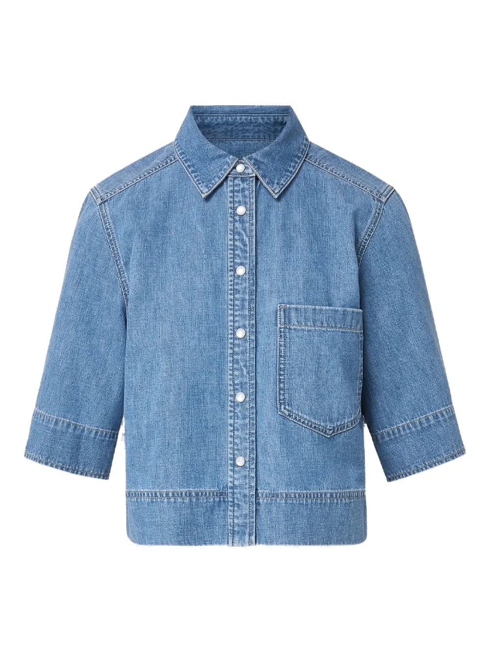 Джинсовая рубашка с короткими рукавами Veronica Beard, синий
Джинсовая рубашка с короткими рукавами Veronica Beard, синий