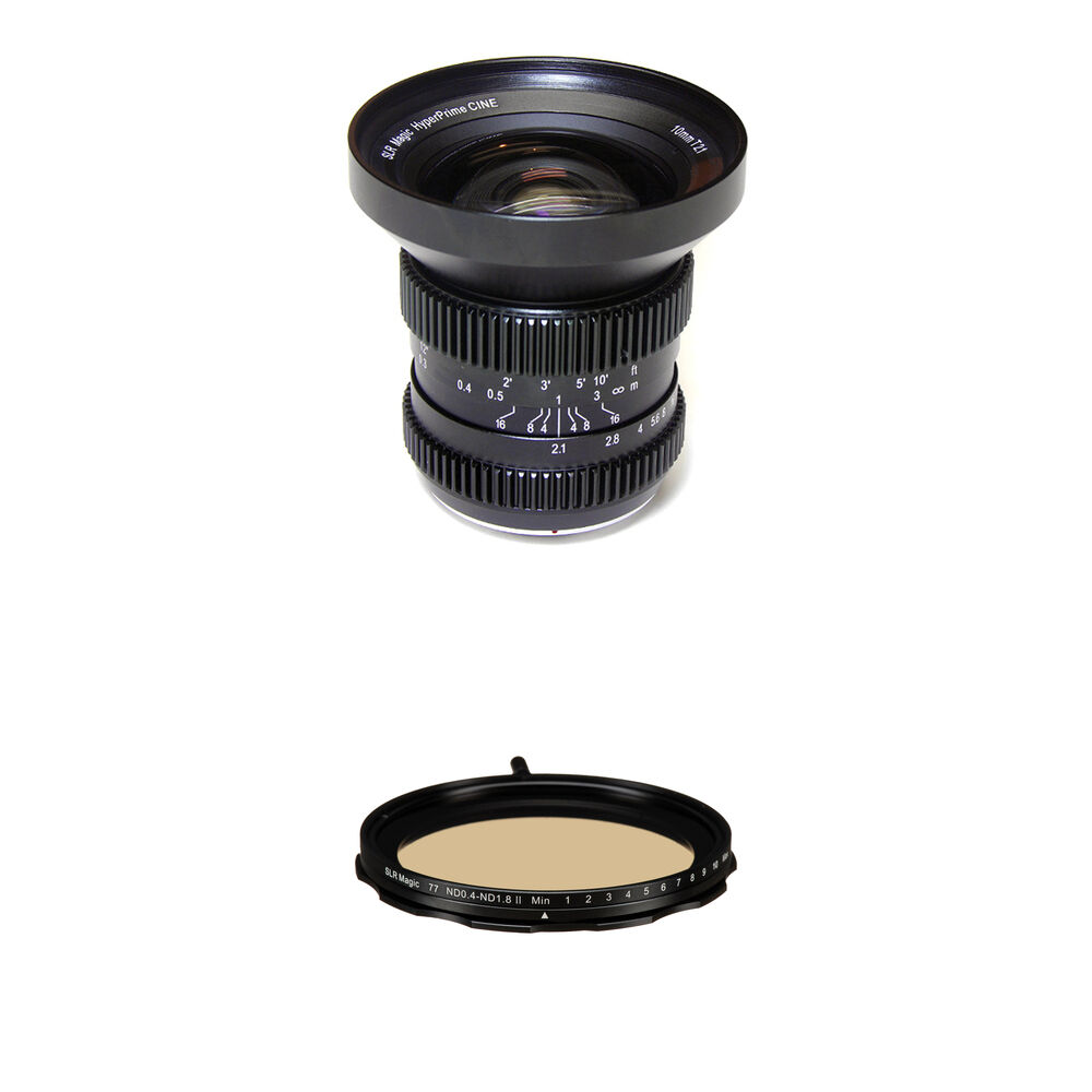 Кинообъектив SLR Magic 10 мм T2.1 HyperPrime с креплением MFT и комплектом переменного нейтрального фильтра 77 мм 
Кинообъектив SLR Magic 10 мм T2.1 HyperPrime с креплением MFT и комплектом переменного нейтрального фильтра 77 мм