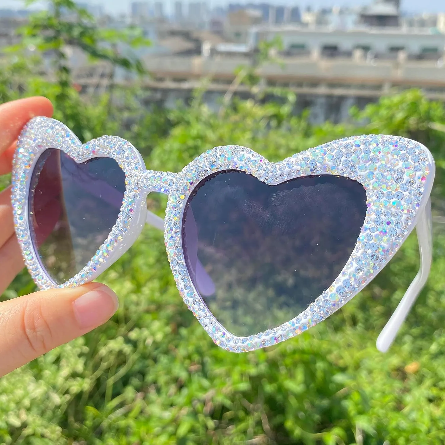 Милые женские солнцезащитные очки в форме сердца, модные, блестящие, с бриллиантами, многоугольные, с розовыми стразами, с защитой от УФ-излучения mincl, White
Милые женские солнцезащитные очки в форме сердца, модные, блестящие, с бриллиантами, многоугольные, с розовыми стразами, с защитой от УФ-излучения mincl, White