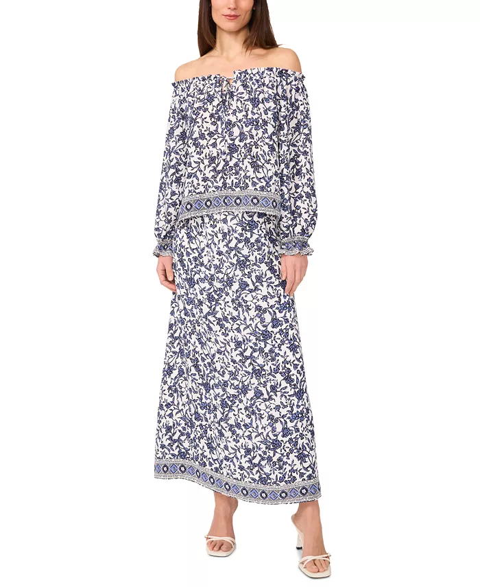 Женский топ с открытыми плечами и цветочным принтом и макси-юбка Sam & Jess, синий
Женский топ с открытыми плечами и цветочным принтом и макси-юбка Sam & Jess, синий