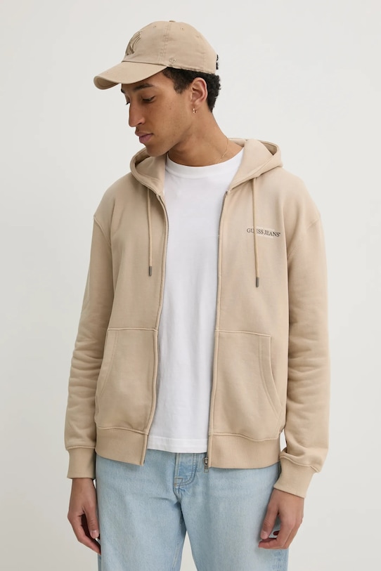 Хлопковая толстовка Guess Jeans, бежевый
Хлопковая толстовка Guess Jeans, бежевый