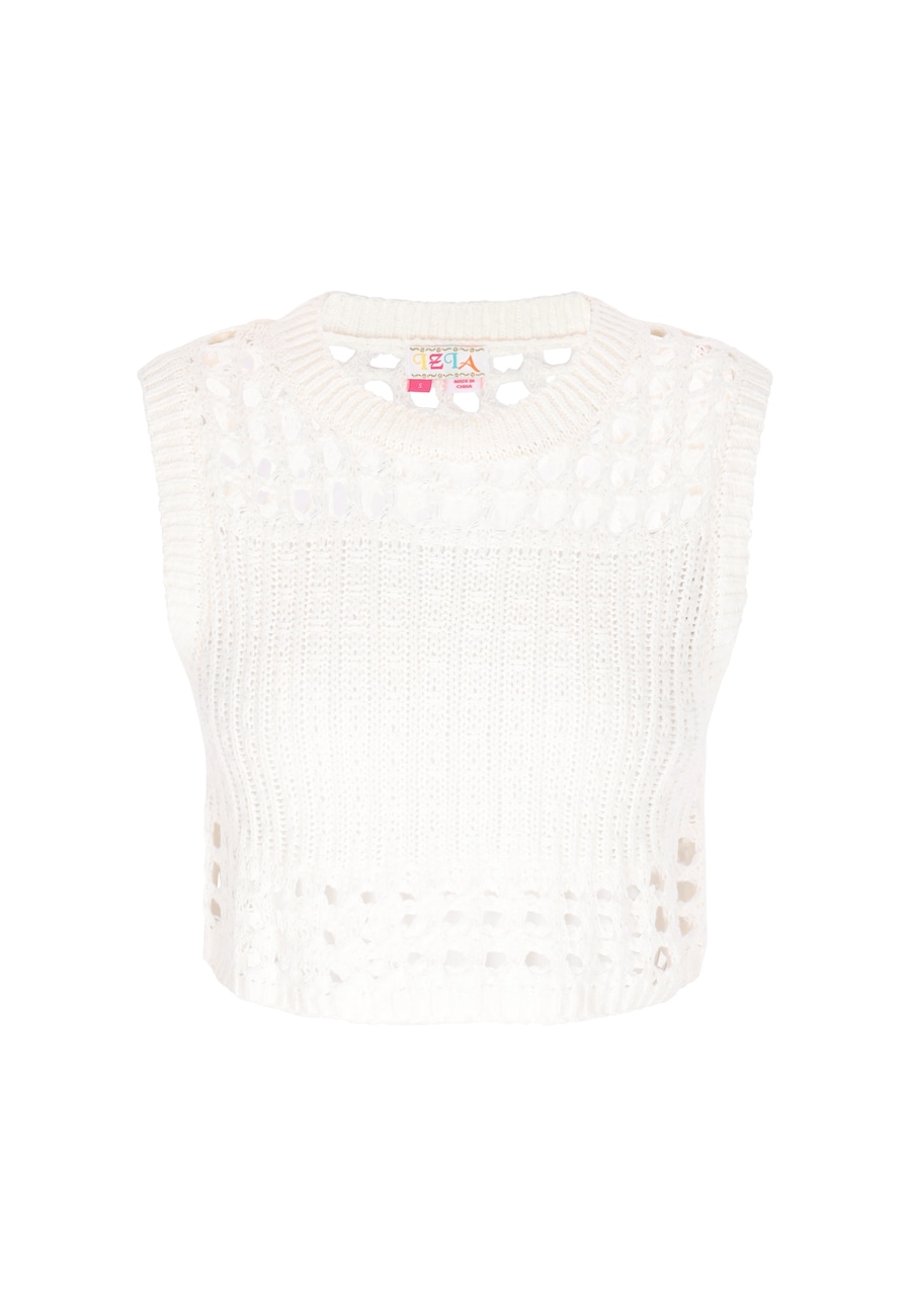 Вязаный топ IZIA, от белого
Вязаный топ IZIA, от белого