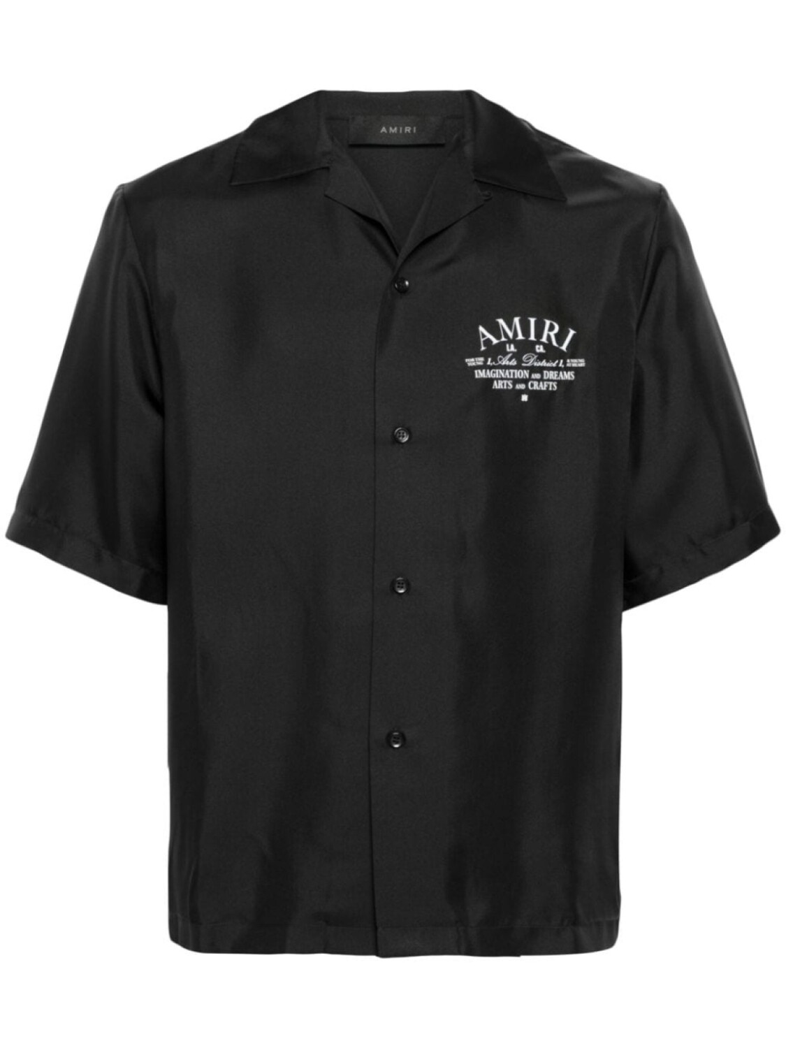 AMIRI шелковая рубашка с логотипом, черный
AMIRI шелковая рубашка с логотипом, черный