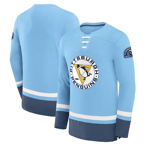 Мужская светло-голубая футболка с длинным рукавом Pittsburgh Penguins Vintage High Point Fanatics
Мужская светло-голубая футболка с длинным рукавом Pittsburgh Penguins Vintage High Point Fanatics