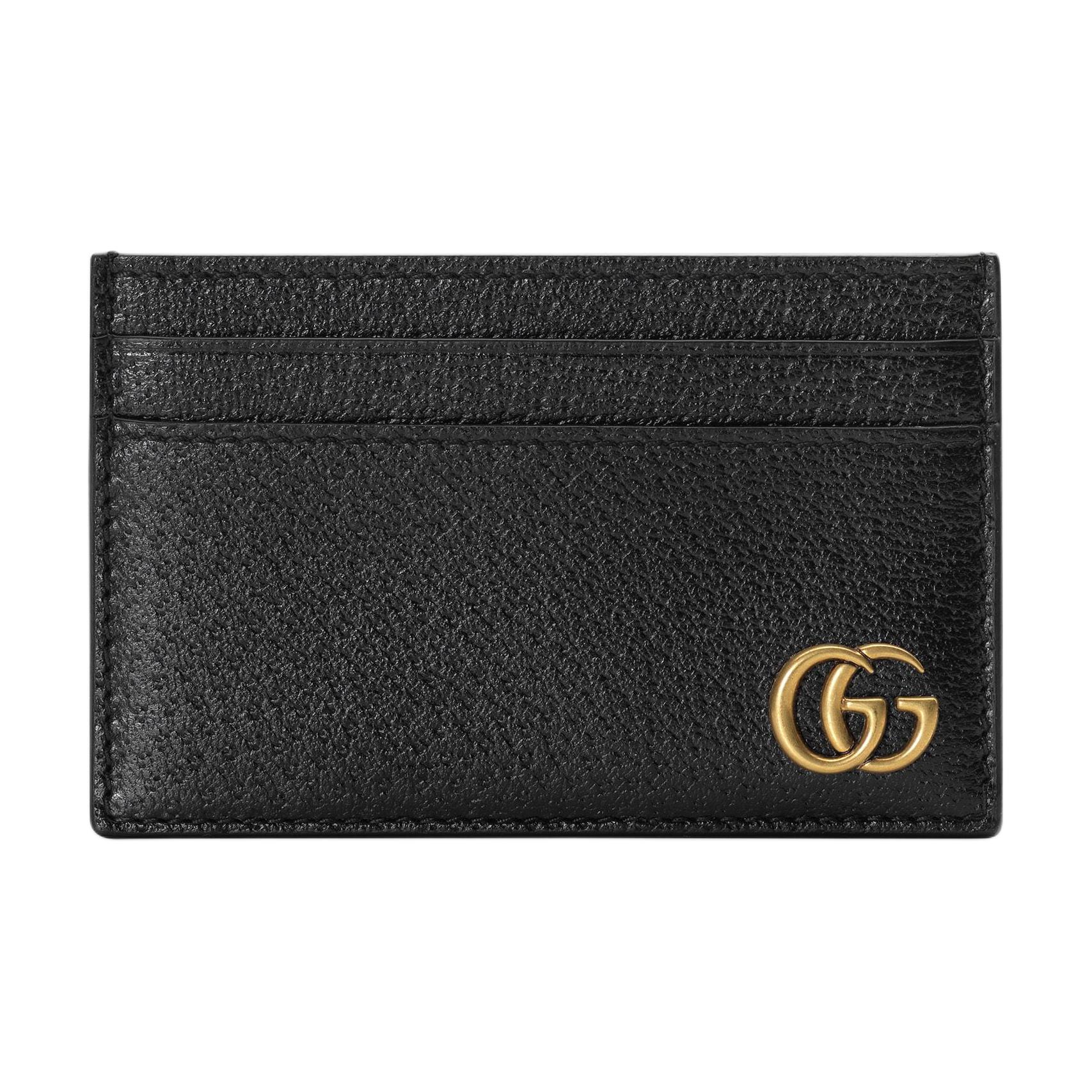 GG Marmont Кожаный Кардхолдер Мужской Черный GUCCI 
GG Marmont Кожаный Кардхолдер Мужской Черный GUCCI
