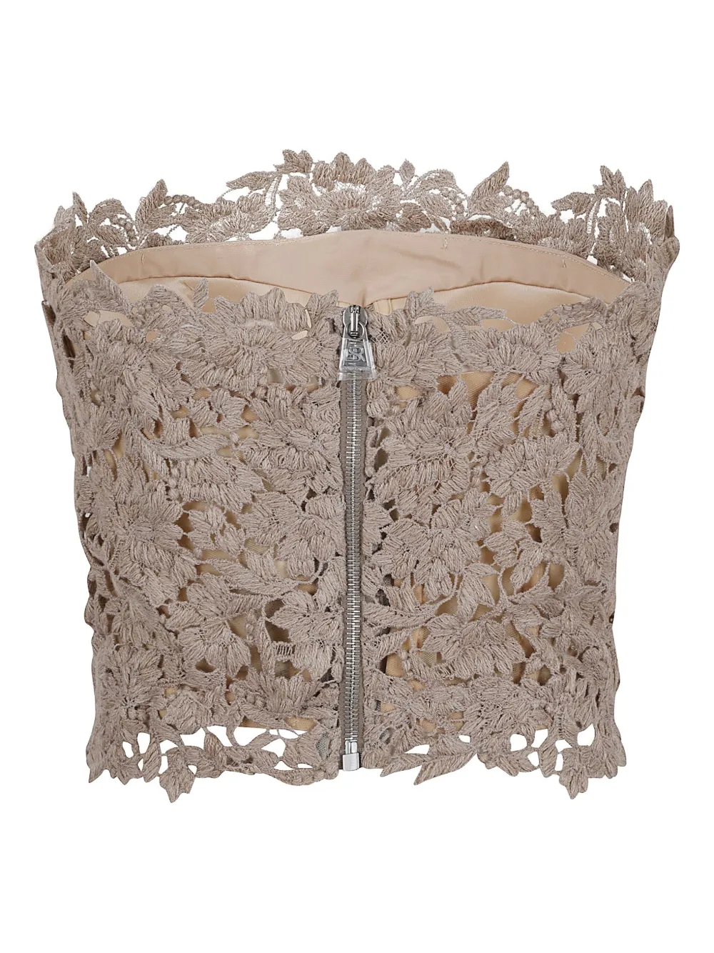 Топ из кружев с цветочным узором Ermanno Scervino, нейтральный
Топ из кружев с цветочным узором Ermanno Scervino, нейтральный