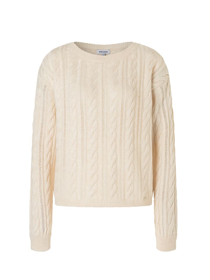 Свитер косой вязки цвета пудровый кремовый меланж More & More
Свитер косой вязки цвета пудровый кремовый меланж More & More