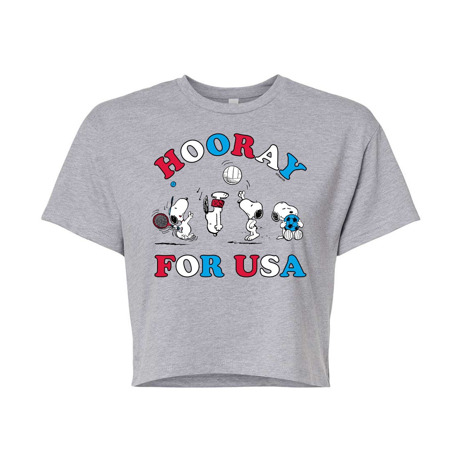 Укороченная футболка с рисунком Peanuts Hooray For USA для юниоров Licensed Character, серый
Укороченная футболка с рисунком Peanuts Hooray For USA для юниоров Licensed Character, серый