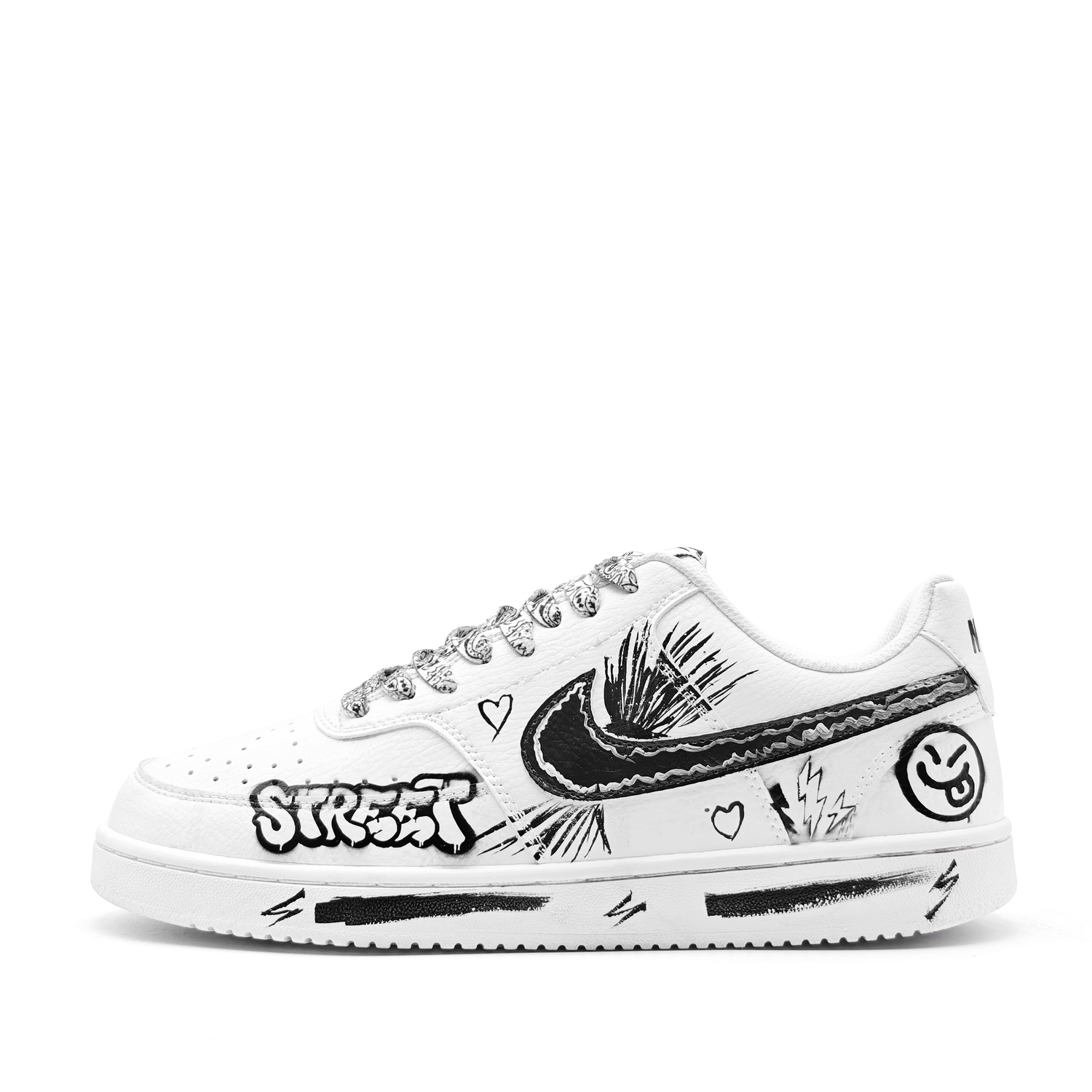 Court Vision 1 Fun Graffiti Trail Износостойкие Легкие Дышащие Увеличиваемая высота Низкие Nike, белый
Court Vision 1 Fun Graffiti Trail Износостойкие Легкие Дышащие Увеличиваемая высота Низкие Nike, белый