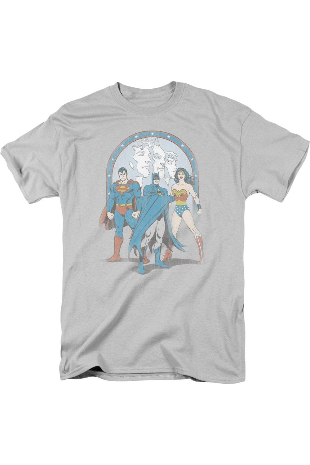 Футболка с коротким рукавом для взрослых DC Comics Trinity Gildan, серебряный
Футболка с коротким рукавом для взрослых DC Comics Trinity Gildan, серебряный