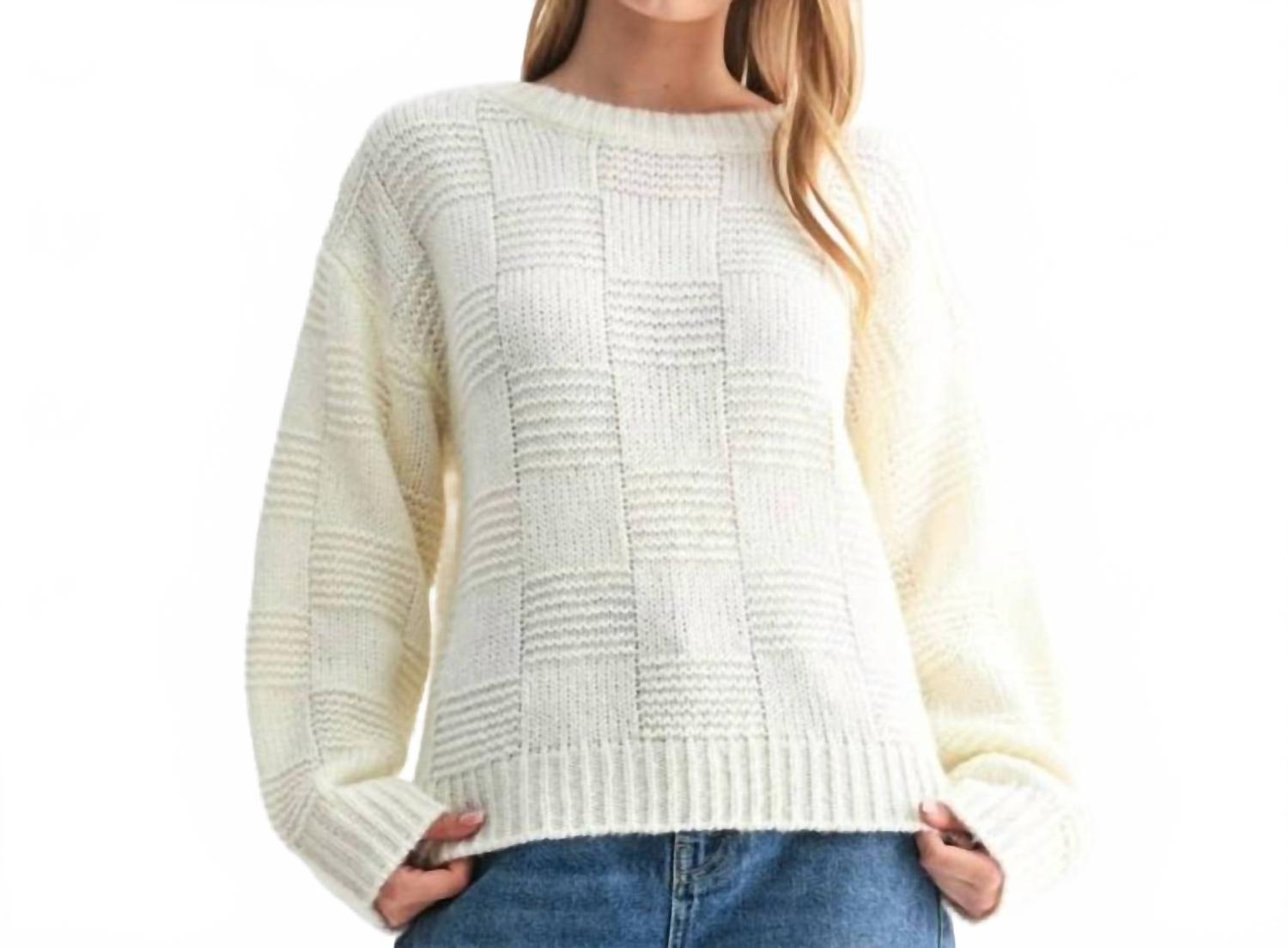 Fun 2 Fun Вязаный свитер в клетку белого цвета
Fun 2 Fun Вязаный свитер в клетку белого цвета