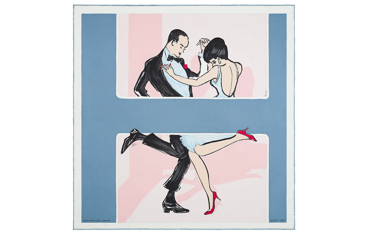 СВИНГИНГ СЕНТ ЖЕРМЕН Шелковый шарф Женский Джинсовый синий HERMES
СВИНГИНГ СЕНТ ЖЕРМЕН Шелковый шарф Женский Джинсовый синий HERMES