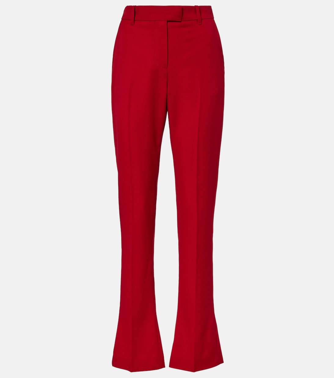 Расклешенные шерстяные брюки McQueen, Crimson 
Расклешенные шерстяные брюки McQueen, Crimson